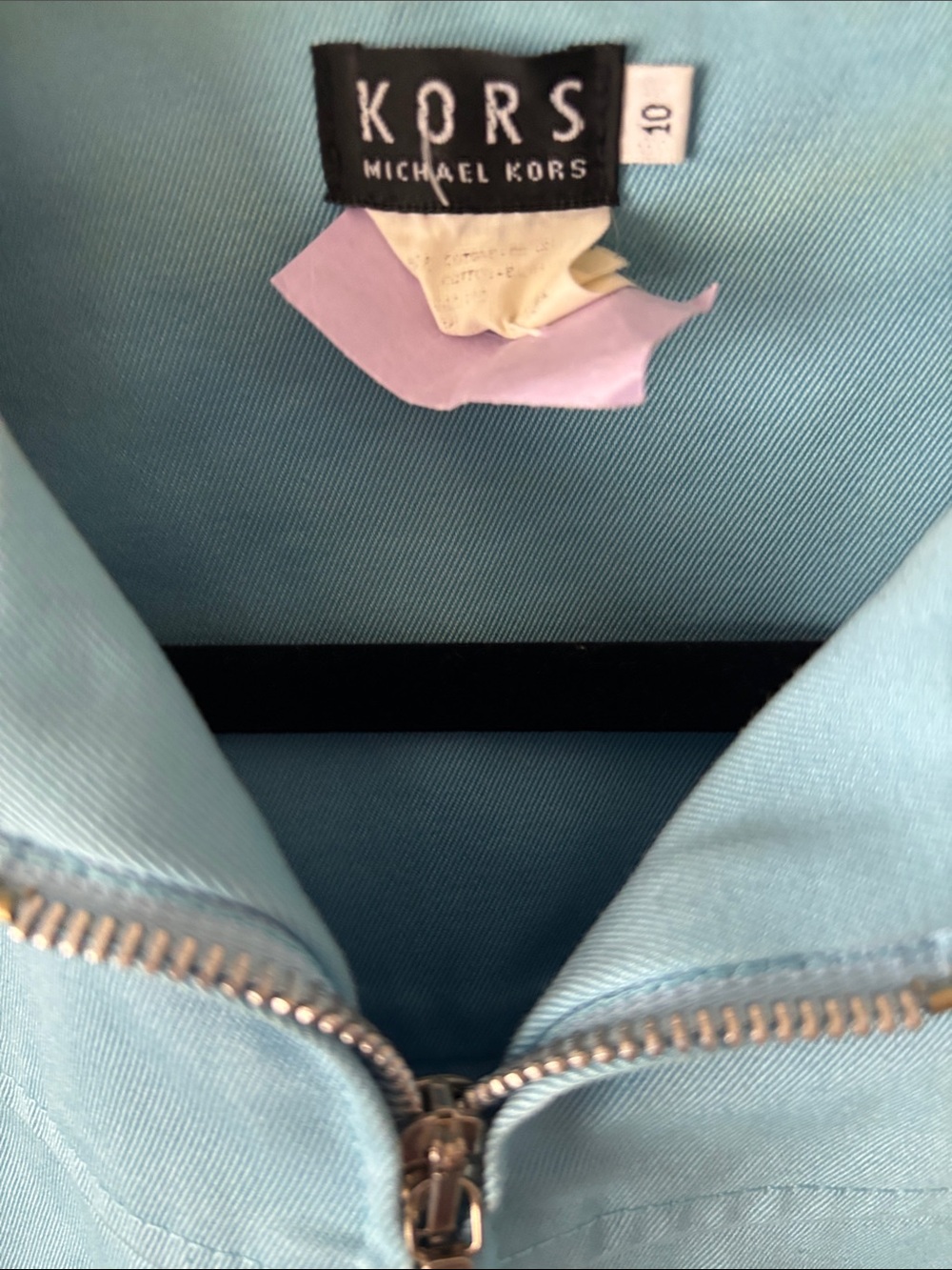 KORS Michael Kors Baby Blue Vintage Mini Skirt and Bomber Jacket - Picture 4 of 12